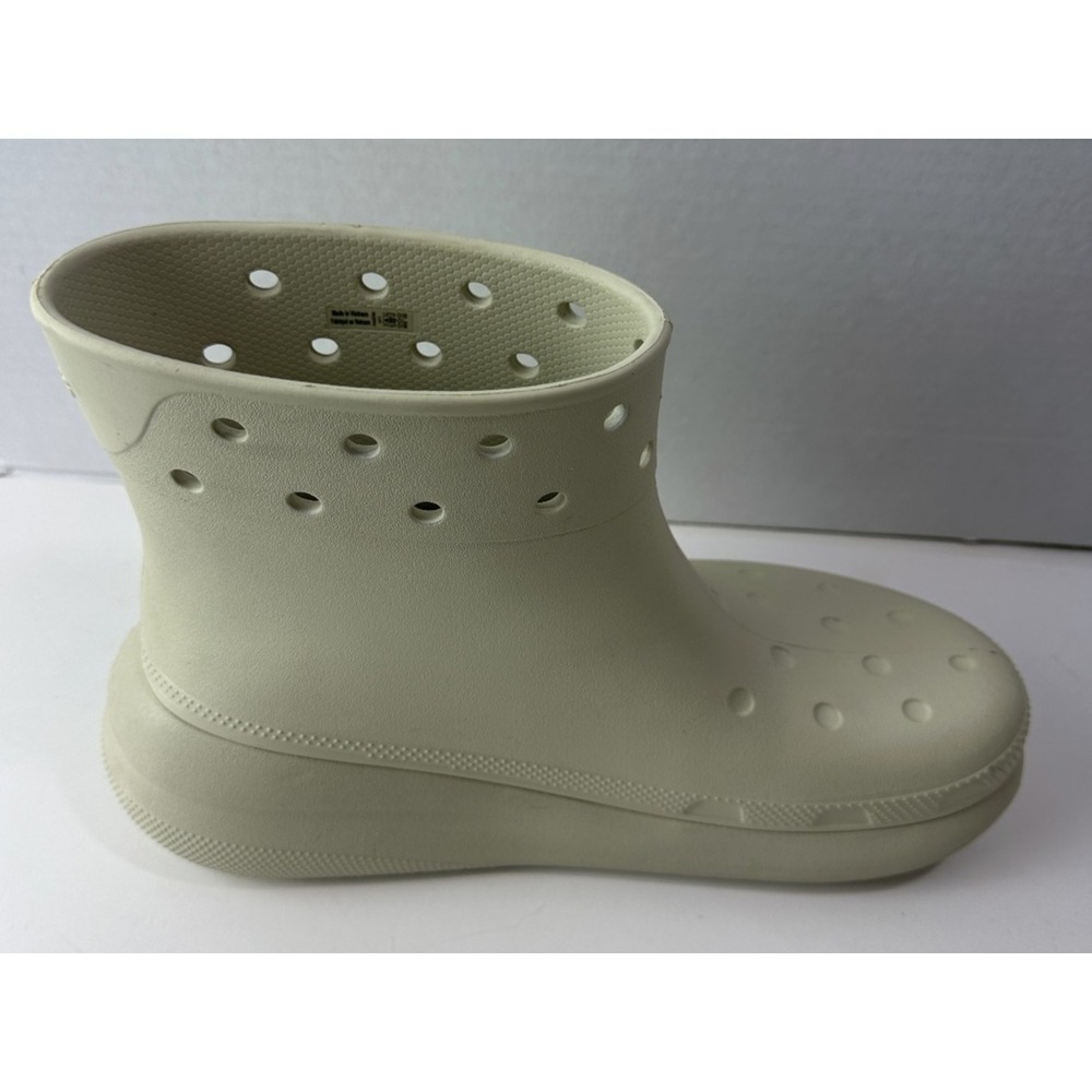 CROCS Classic Crush Rain Boots BONE Cream Mens Size 11 Waterproof Platform Shoes - Picture 8 of 13
